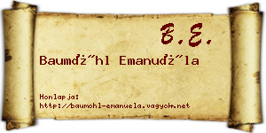 Baumöhl Emanuéla névjegykártya
